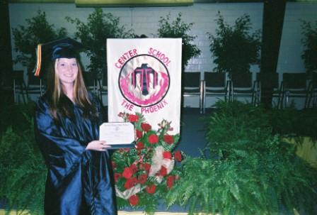 Jennie Showing Off Diploma