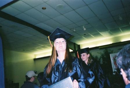 Receiving her Diploma